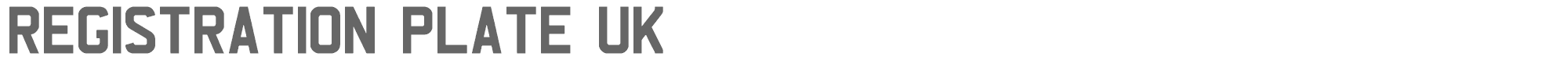 Sample characters Registration Plate UK Font